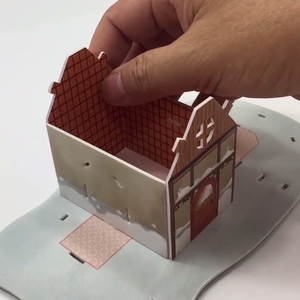 Albero di natale modello di treno 3D Puzzle fai da te Kit di carta per attività familiare casa <span class=keywords><strong>delle</strong></span> bambole in miniatura a mano educativo per i bambini - Product Image 5