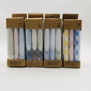 100% منديل قطن هدية صندوق ورقي منديل منديل للنساء فحص الأنسجة منديل - Product Image 1
