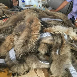 100% 真正的浣熊毛皮装饰/带自然颜色