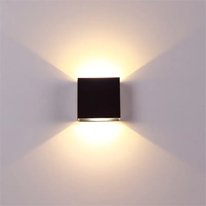 Внутренняя светодиодная настенная лампа 6 Вт, сверху и снизу, алюминиевое декоративное настенное бра, светодиодный настенный светильник для спальни, водонепроницаемое освещение