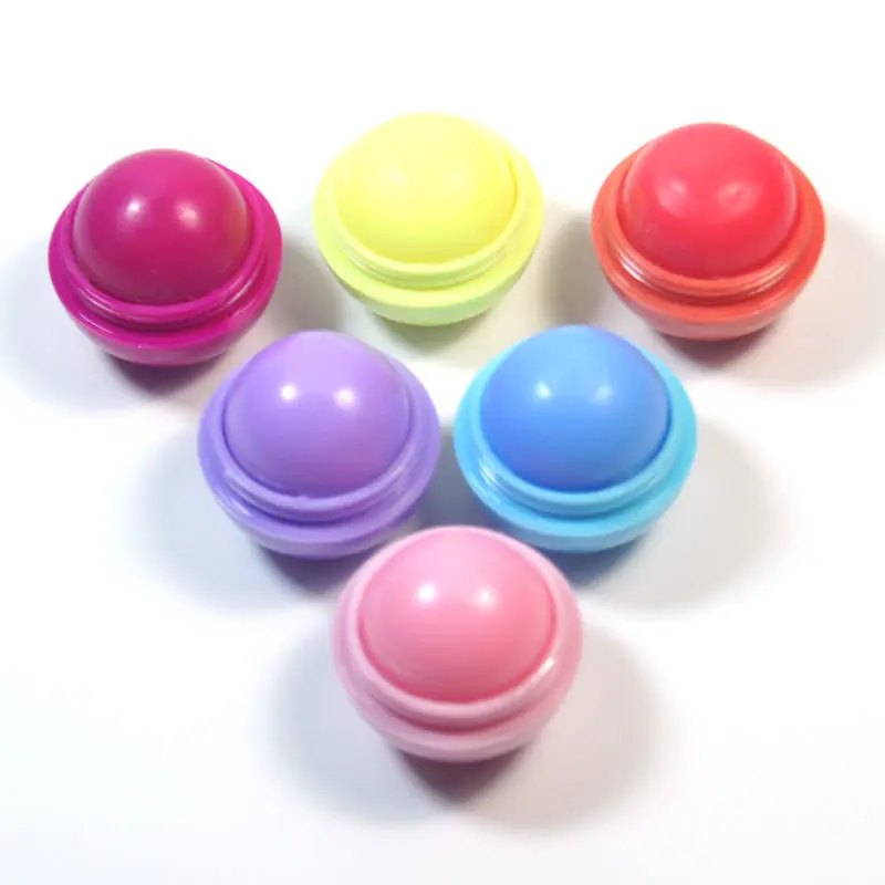 Baume à lèvres hydratant en forme de boule ronde, 6 couleurs, 1 pièce, cadeau de Promotion, pour étiquette privée, offre spéciale
