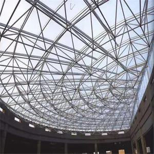 Construcción de acero manufactura prefabricada espacio Marco de cúpula geodésica de casa