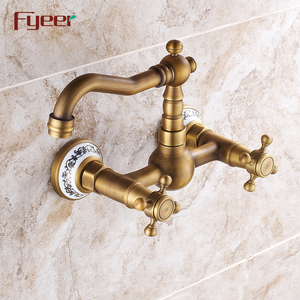 Grifo <span class=keywords><strong>de</strong></span> <span class=keywords><strong>Cocina</strong></span> Antiguo <span class=keywords><strong>de</strong></span> <span class=keywords><strong>Pared</strong></span> Fyeer con Doble Manija Cruzada - Product Image 5