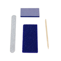 Kit de manucure jetable pour pédicure, accessoires pour Salon de manucure, comprenant une lime à ongles, un tampon, une ponce et un bâton en bois