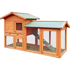 sale cheap pet cages home house New style bunny hutch wooden rabbit house wholesale