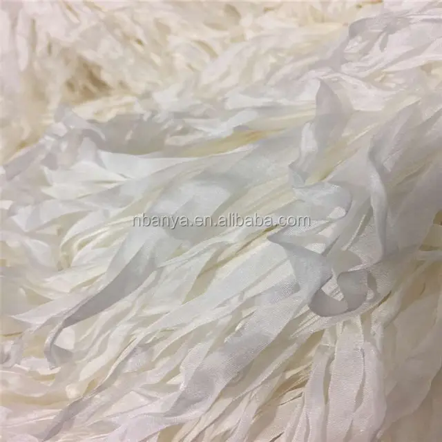 7ミリメートル13ミリメートルソフト草ナチュラル100% 純粋なサリーシルク刺繍かせによる輸出にUSA市場