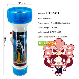 Lớn đầu linterna nhựa đèn flash LED Đèn pin đuốc - Product Image 2