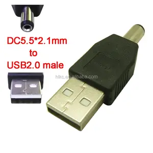 USB إلى 3.5 مللي متر برميل جاك ذكر DC 5v امدادات الطاقة مهايئ شاحن