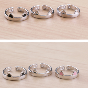 Korean Cute <strong>Cat</strong> Claw Smooth Face Open <strong>Ring</strong> - Product Image 5