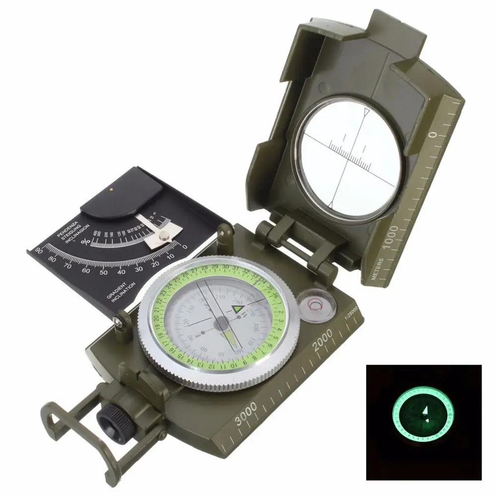 Camping Survival Magnetic Geology Compass Glow in the Dark