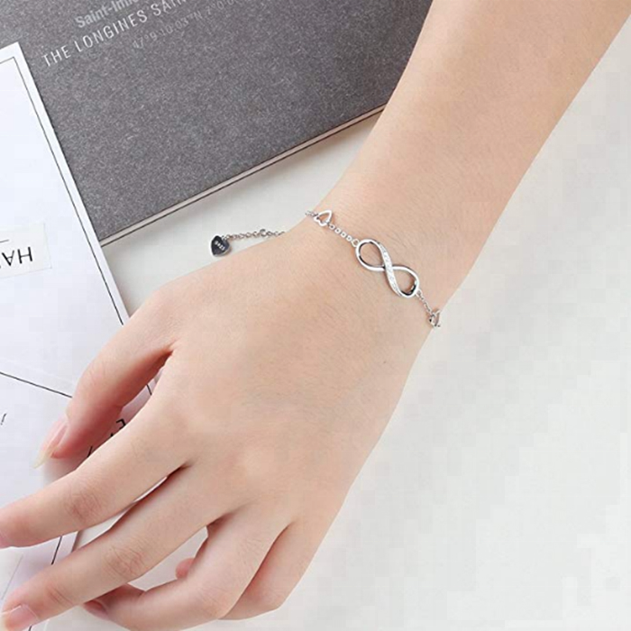 Bracciale Rigido Donna In Acciaio Inossidabile Oro Rosa Con Zirconi - Regalo Perfetto Per Ragazze, Anallergico - 6