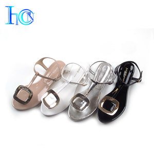 Venta al por mayor nuevos diseños de chapa plana sandalias niñas 2018 - Product Image 1
