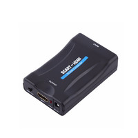 Adaptador convertidor scart a hdmi 1080p, adaptador de Audio y vídeo con alimentación para HDTV, DVD, para caja STB, Plug and Play con cable usb