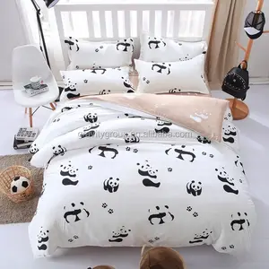 Manta de Panda colorida de felpa suave y cálida y cómoda