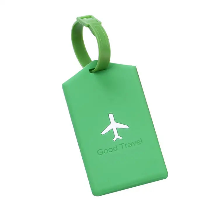 Rectangle Airplane Design Rubber Sublimation Luggage Tags