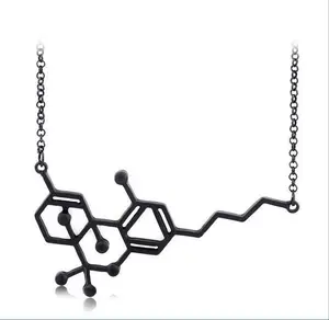 2016 Fashion Acetylcholine Chemical THC Molecule Structure Formula Pendant Necklace For Men and Women Best Friends Gift Jewelry