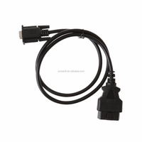 Cable de Diagnóstico para Vehículos VAG de 16 Pines a DB9 Serial RS232 OBD2 con Conductor de Cobre y Aislamiento de PVC, Longitud de 1 Metro