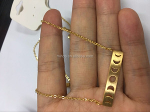 <span class=keywords><strong>Fasi</strong></span> <span class=keywords><strong>lunari</strong></span> <span class=keywords><strong>Collana</strong></span> Per Le Donne 18 k placcato oro bar in acciaio inox <span class=keywords><strong>collana</strong></span> - Product Image 4