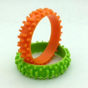 Moda kabartmalı kazınmış kauçuk bileklik Charm hıristiyan silikon bilezik - Product Image 6