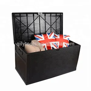 Rattan Style Outdoor Garden Storage Box 460L