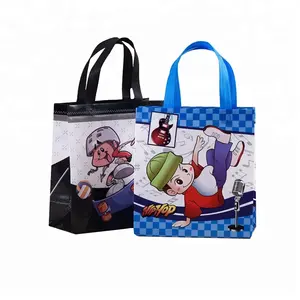 China hersteller billige kunden cartoon bild gedruckt laminiert non woven werbe einkaufstasche