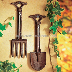 2024 antico termometro da parete con forcella e pala in ghisa - Product Image 2