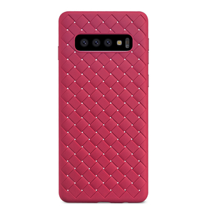 patrón de tejido suave de la cubierta del teléfono móvil del tpu para samsung s10/plus/lite - Product Image 1