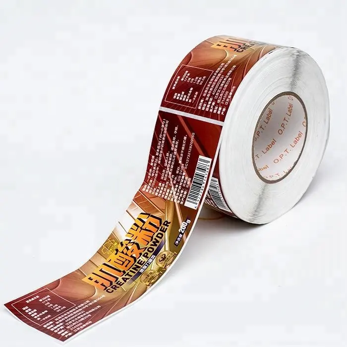 high quality custom square self adhesive roll waterproof medicine bottle packaging printing labels sticker with logo