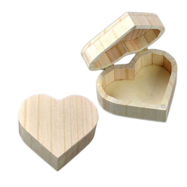 Оптовая продажа, рекламная деревянная коробка ручной работы в форме сердца