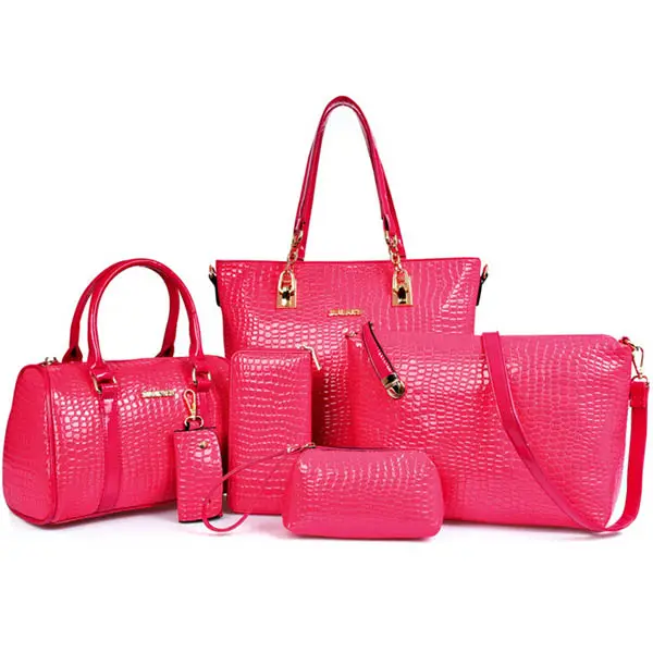 New designer best selling 6 pcs in 1 set bags women high quality lady handbag set with wholesale price