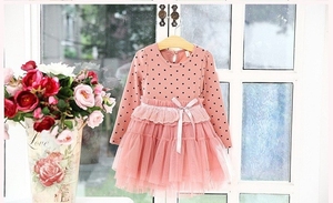 Shopping Online Bambini del <span class=keywords><strong>Vestito</strong></span> Della Ragazza <span class=keywords><strong>Manica</strong></span> <span class=keywords><strong>Lunga</strong></span> Partito Dess Coreano Abito di Design Maxi Dress - Product Image 6