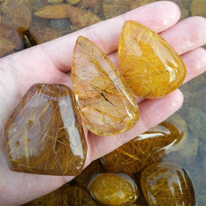 Pierre brute en cristal de Quartz rutilé, pendentif de marque, tendance, nouveau - Product Image 1