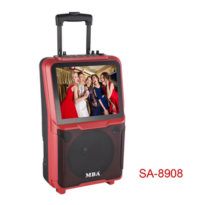 Enceinte bluetooth portable, haut-parleur ba, 10 pouces, système professionnel de karaoké d'extérieur, Audio, DVD, chariot, batterie, avec souris sans fil UHF - Product Image 1