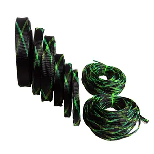 Urlwall 10M Insulation Braided Sleeving 2/4/6/8/10/12/15/20/25mm Wire Cable Protecting Tight PET Nylon Expandable Cable Sleeves