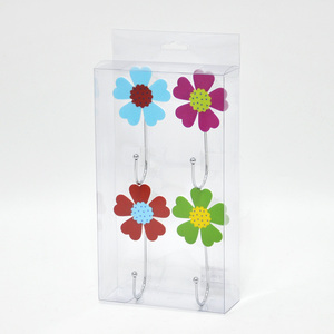 4pcs Hot Sale Colorful Decorative Flower Suction Hooks