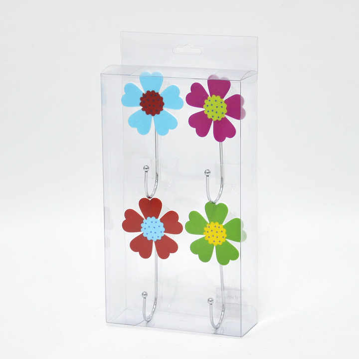 4pcs Hot Sale Colorful Decorative Flower Suction Hooks