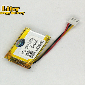 Socket 2.5-3 P 3.7 V 552035 500 mah Lithium polymer battery rechargeable lipo battery for bluetooth devices, skateboard, game player - Product Image 1