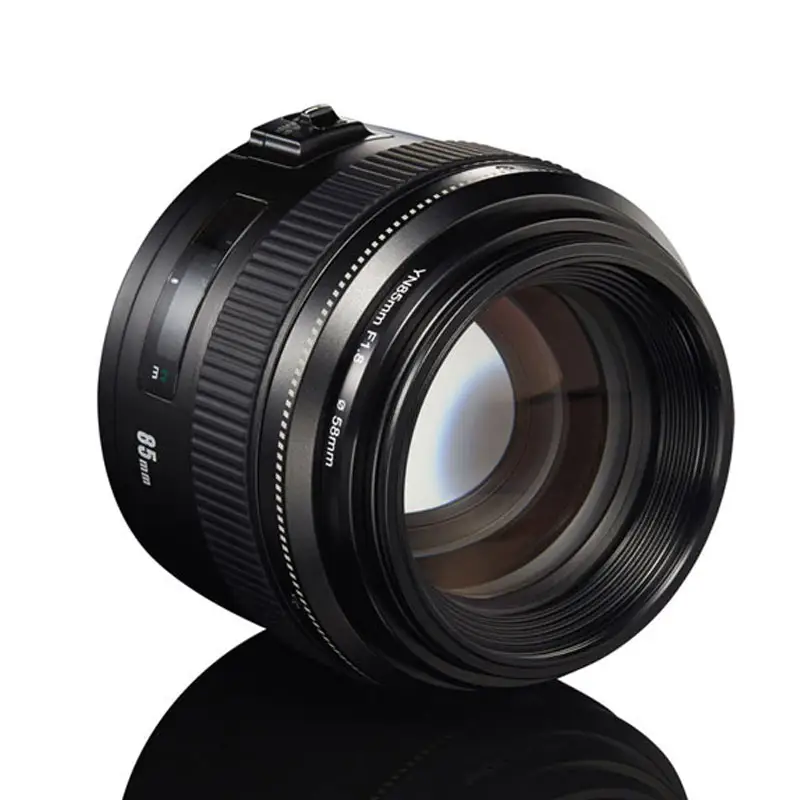 Lente de cámara de enfoque fijo medio estándar profesional YN85mm F1.8 para Canon