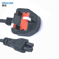 Bajo Precio venta caliente portátil cable de alimentación UK cable de alimentación de enchufe de 3 pines británico de energía cable de extensión