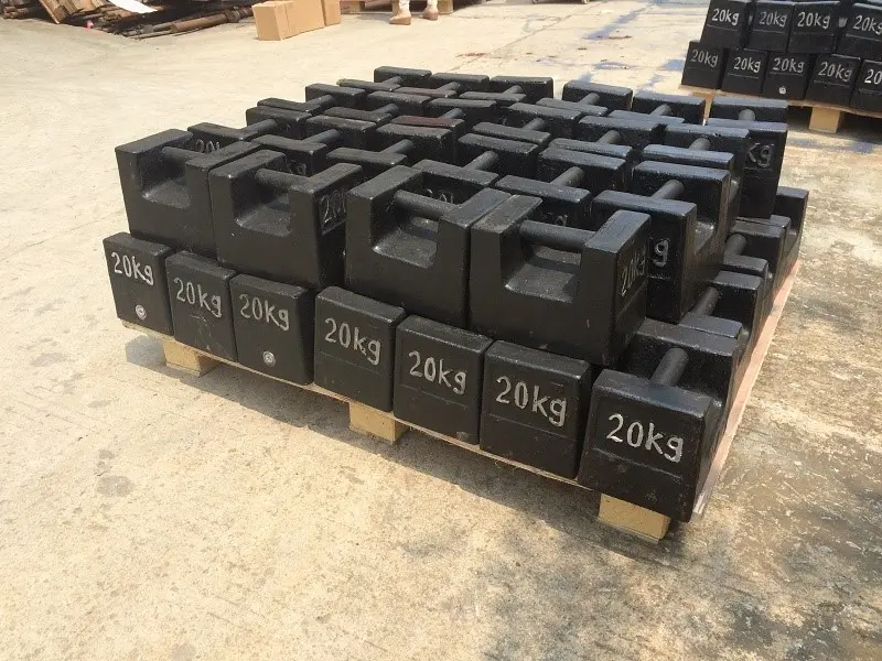 OIML standard 20kg cast iron test weights calibration weights for crane