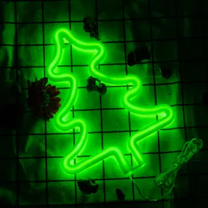 Creatieve Aangepaste Logo Tafel Decoratie Led Kerst Palmboom Goedkope Neon Lights