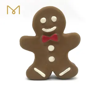 2026 yeni noel öğeleri köpek oyuncak özel Best Seller toksik olmayan Gingerbread adam Pet köpek gıcırtılı çiğnemek oyuncaklar - Product Image 1