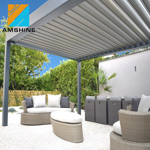 Pergola <span class=keywords><strong>de</strong></span> toit électrique avec commande à distance et stores rétractables pour l'ombrage du soleil - Product Image 2