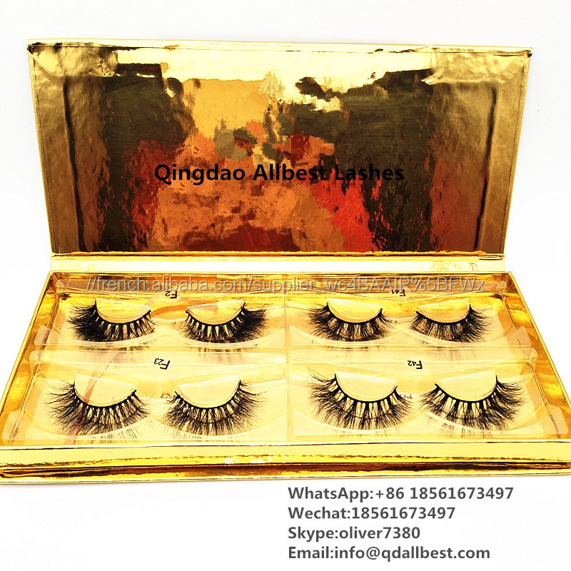 En gros Prix 3D Réel De Fourrure De Vison Faux Cils Avec Un Emballage Personnalisé