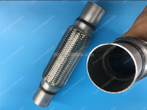 Alta calidad exterior trenzado <span class=keywords><strong>Flexible</strong></span> tubo de <span class=keywords><strong>escape</strong></span> de acero inoxidable tubo <span class=keywords><strong>Flexible</strong></span> con pezones - Product Image 3