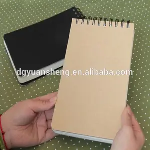 Bonne qualité mini cahier vierge cahier à spirale avec des pages blanches