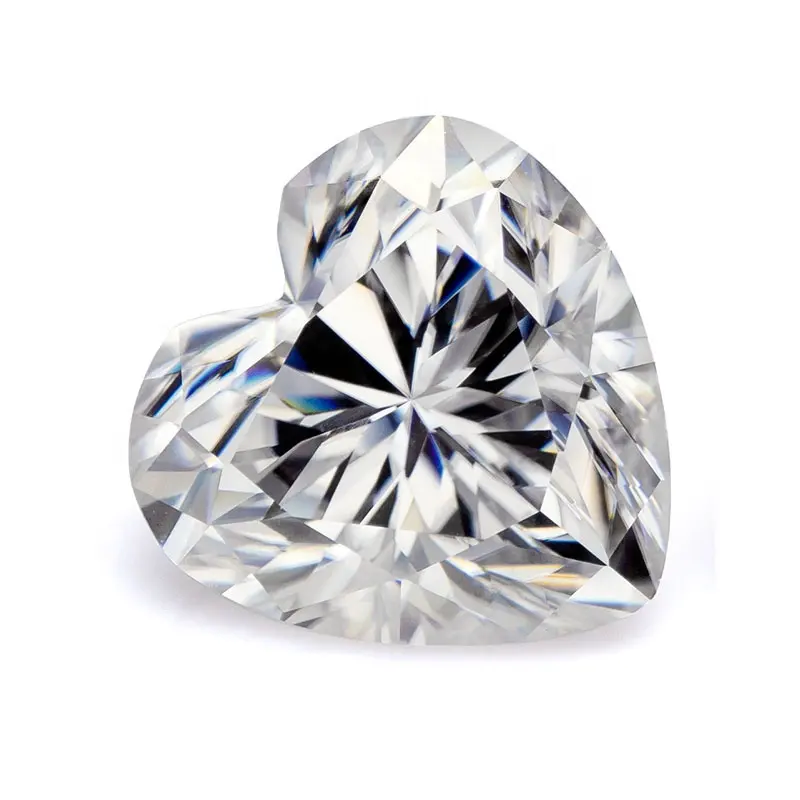 Senalay — pierres précieuses momanite 7.5x7.5mm, bijou de luxe gravé en forme de cœur, avec certificat GRA