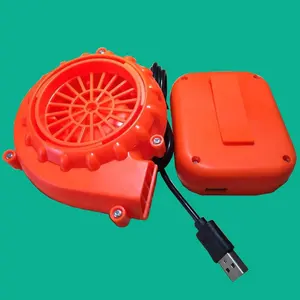 Poupées de dessin animé souffleur en plastique mini ventilateur centrifuge orange 6V avec 4 piles Fabricant