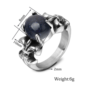 2017 Nuevo Diseño de Moda Tipo de Ónix Negro Ágata Roja Figura Anillo de <span class=keywords><strong>La</strong></span> Joyería - Product Image 5
