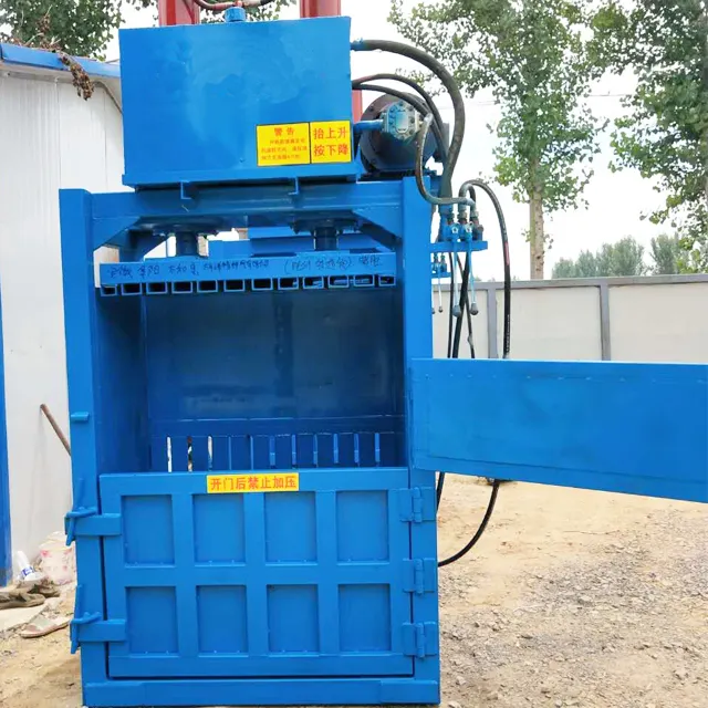 Waste cans Baling Press Machine /Vertical Hydraulic plastic bottle scrap baler manufacturer